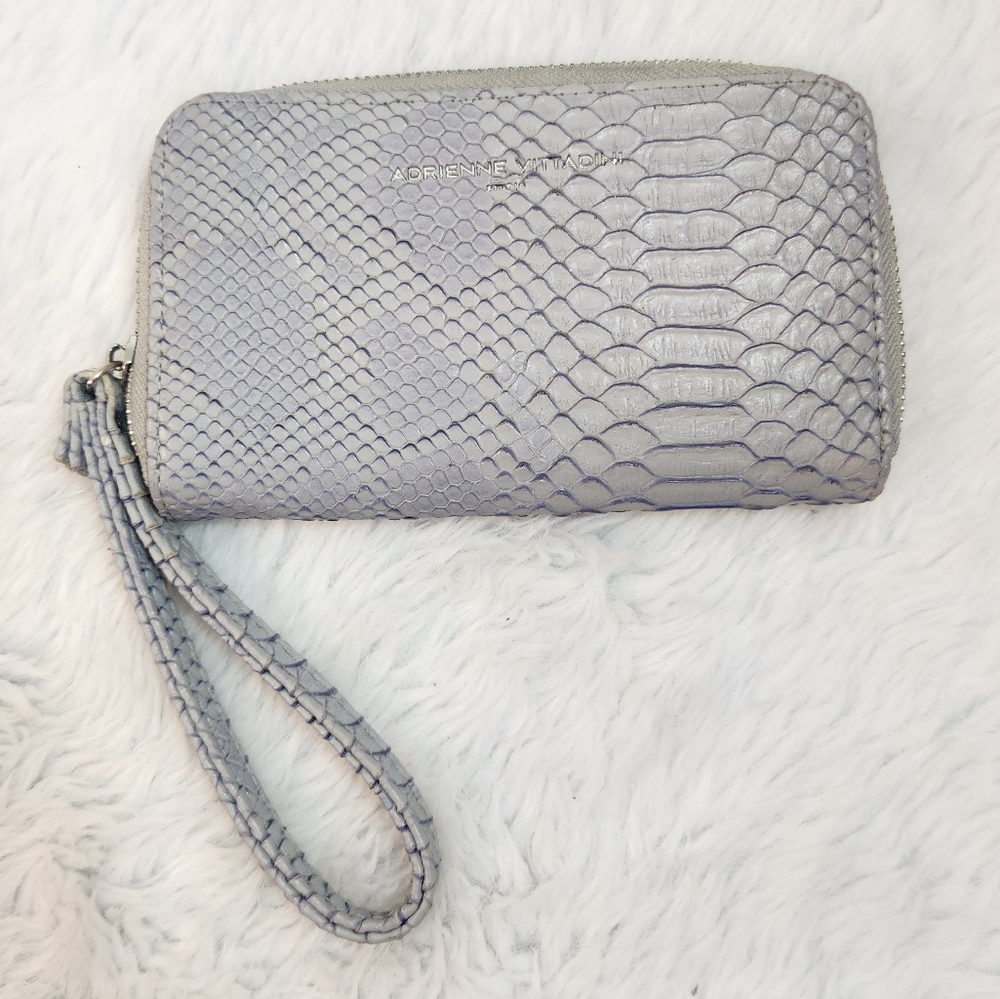 Adrienne Vittadini Gray Wristlet/Wallet